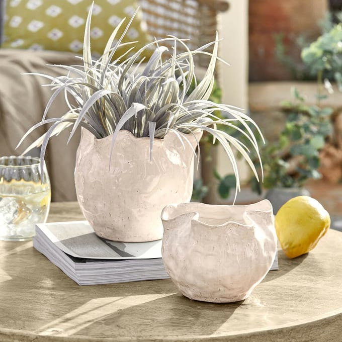 LOBERON Sierpot set van 2 Vérolines crème