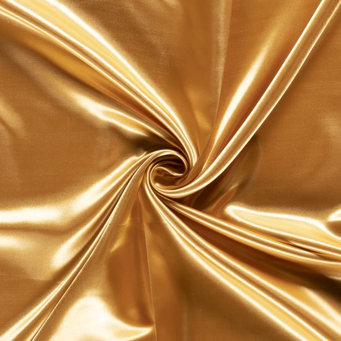 Naaistof Satijn - 100% Polyester - Goud - 100cm lang bij 145cm breed - 1 meter