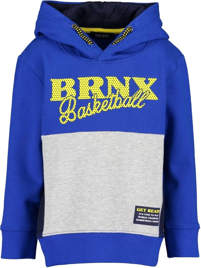 Blue Seven - boys knitted sweatshirt, hood - ROYAL - Mannen - Maat 92