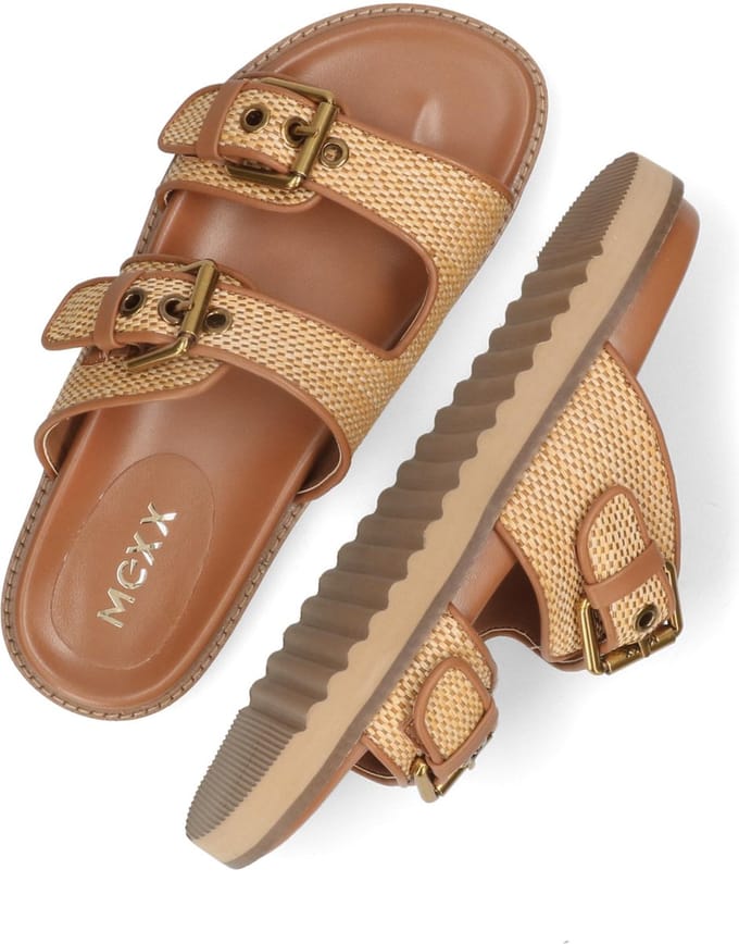 Mexx Reilly Penny Slippers - Dames - Bruin - Maat 40
