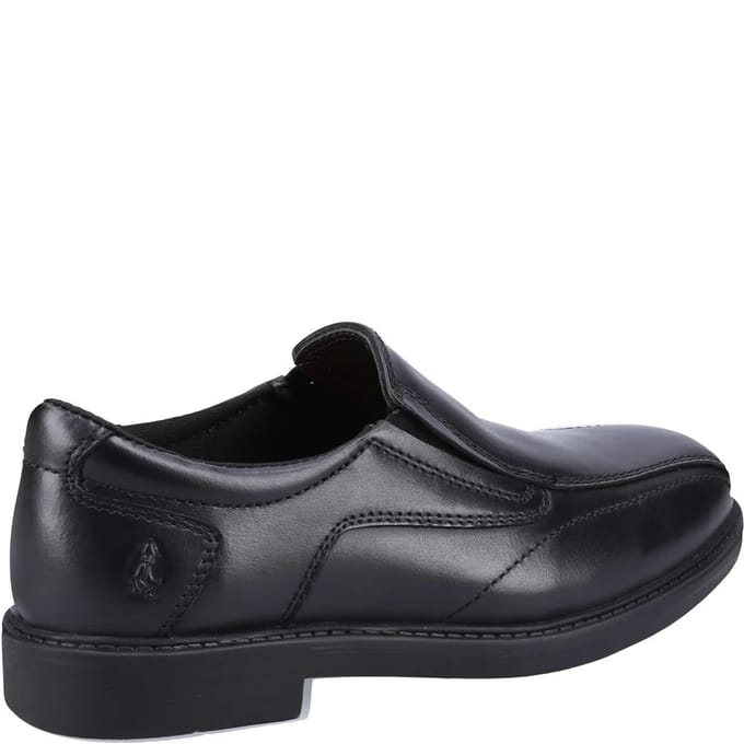 Hush Puppies Toby SNR Leer Jongens Zwarte Loafers