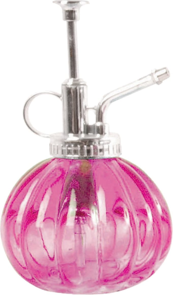Esschert Design plantenspuit/vernevelaar - glas - fuchsia/zilver - 15.5 cm