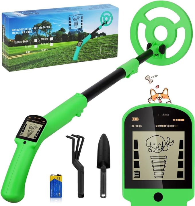 YOR® Metaaldetector voor Kinderen - Metaaldetector - Groen - 42cm x 18cm x 5cm