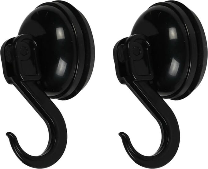 Benson Twee zuignaphaken - zwart - 35 mm - draagkracht tot 2 kg - set van 2