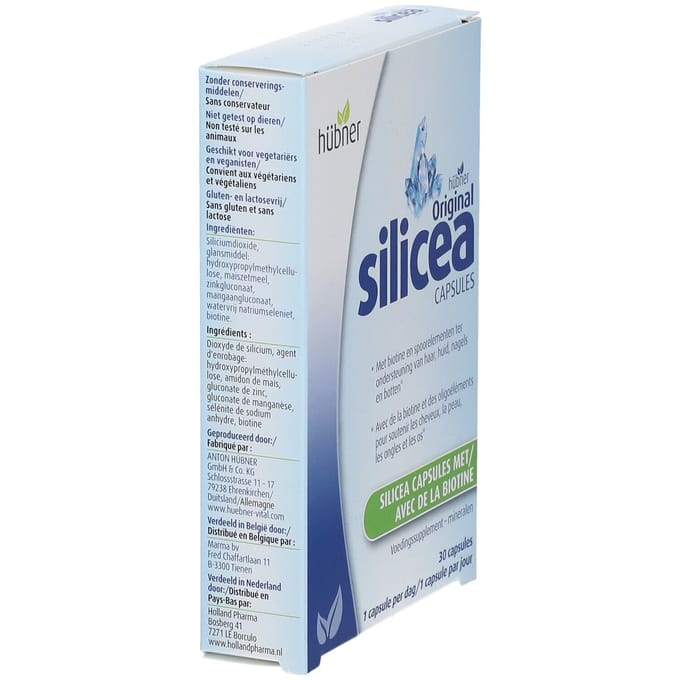 Hubner Silicea met Biotine 30 Capsules