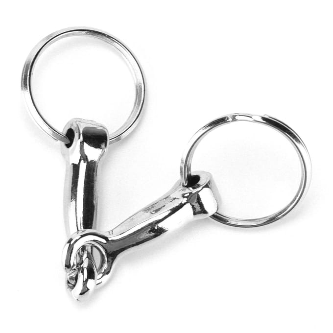 Trensbits Sleutelhanger Zinklegering Pelham Sleutelhanger Enkele Connector Paardenbit Sleutel Knoop white