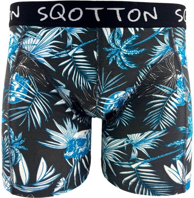 Boxershort - SQOTTON® - Jungle - Antraciet - Maat L