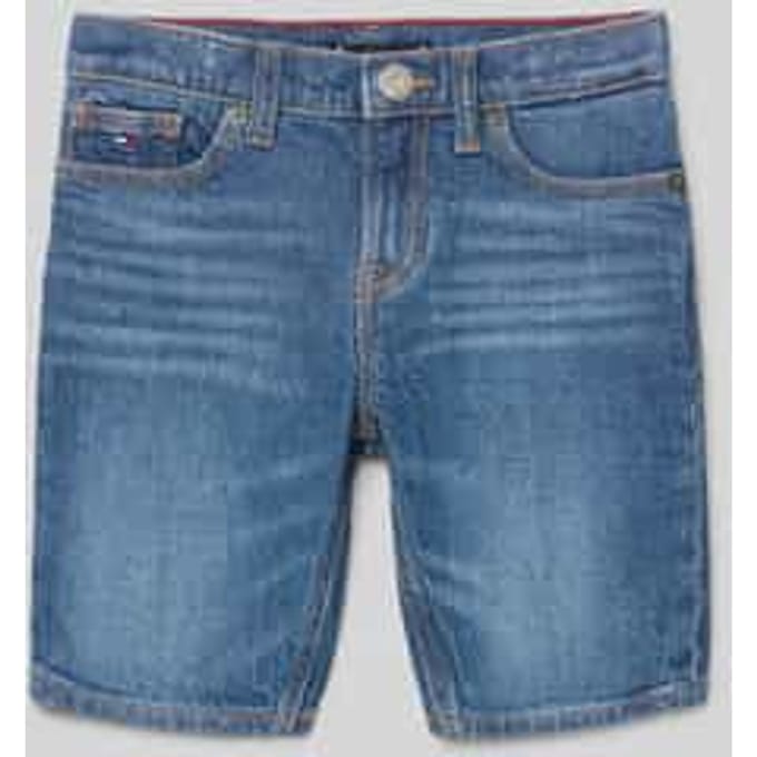Korte jeans met logostitching, model 'SCANTON'