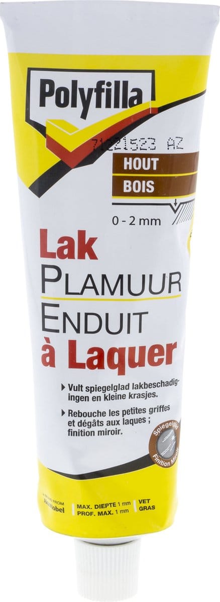 Polyfilla - Spiegelgladde Houtplamuur - Wit - 200 G