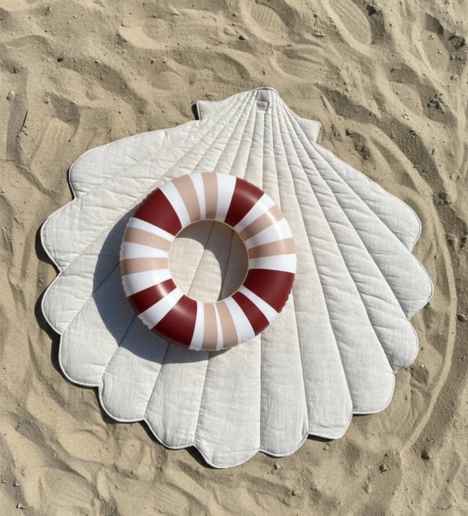 Speelmat van biologisch katoen - Schelp - Zandkleurig