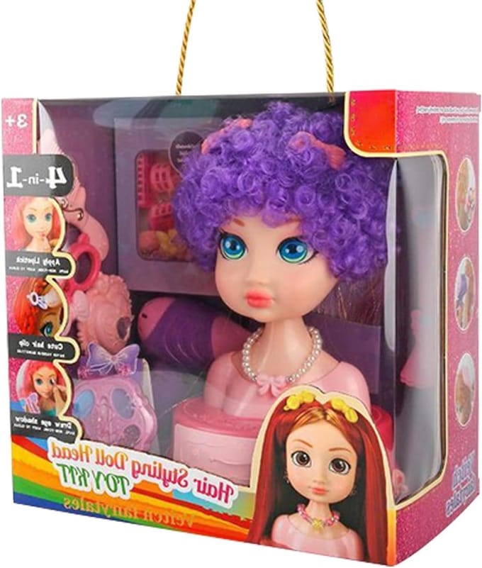 Kappershoofd Speelset - Kinderkapsel Pop - Creatief Spelen - 31 Delige Styling Set - 765 g - Goudblond