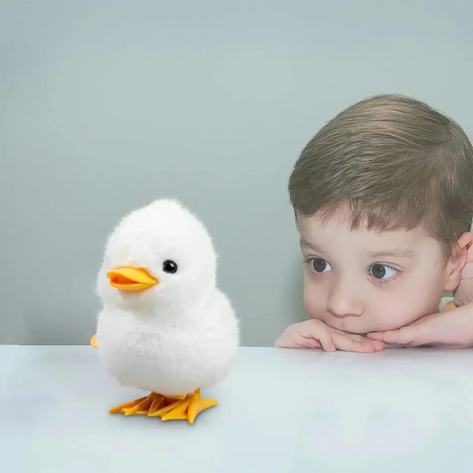 4 Stuks Opwindbaar Springend Kip Eend Speelgoed – Interactief Pluche Simulatie Speelgoed voor Baby's & Peuters, Perfect Verjaardagscadeau