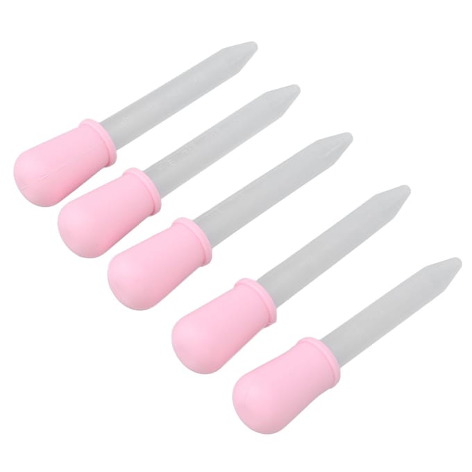 5 stuks Transferpipetten DIY Transparante Gekalibreerde Druppelaar voor Epoxyhars Laboratorium Experiment white