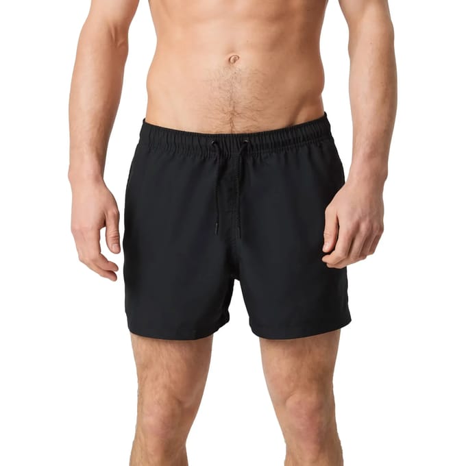 Björn Borg Solid Zwembroek Heren Zwemshort Mannen - Korter Model - 100% Gerecycled Polyester - Zwart- Maat L