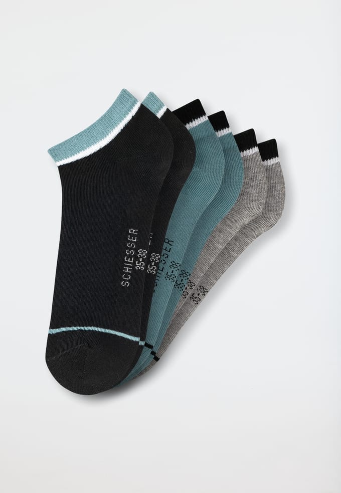 Jongenssokken Sneaker, set van 3, meerkleurig - Legwear Teens 31/34