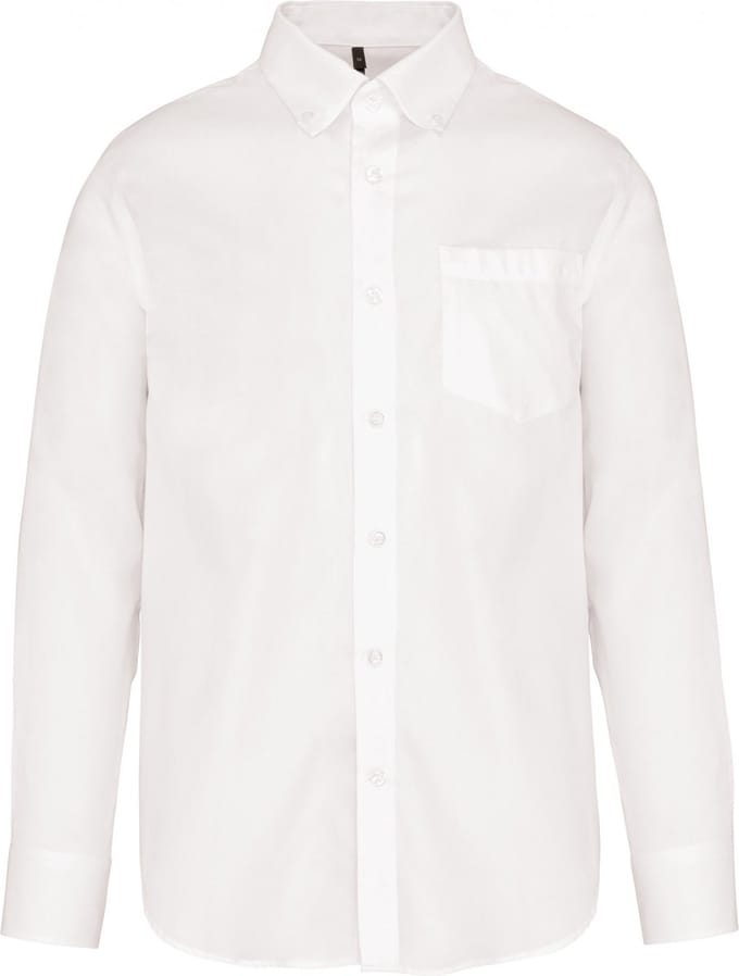 Kariban Heren non-iron overhemd lange mouwen K537 - White - M