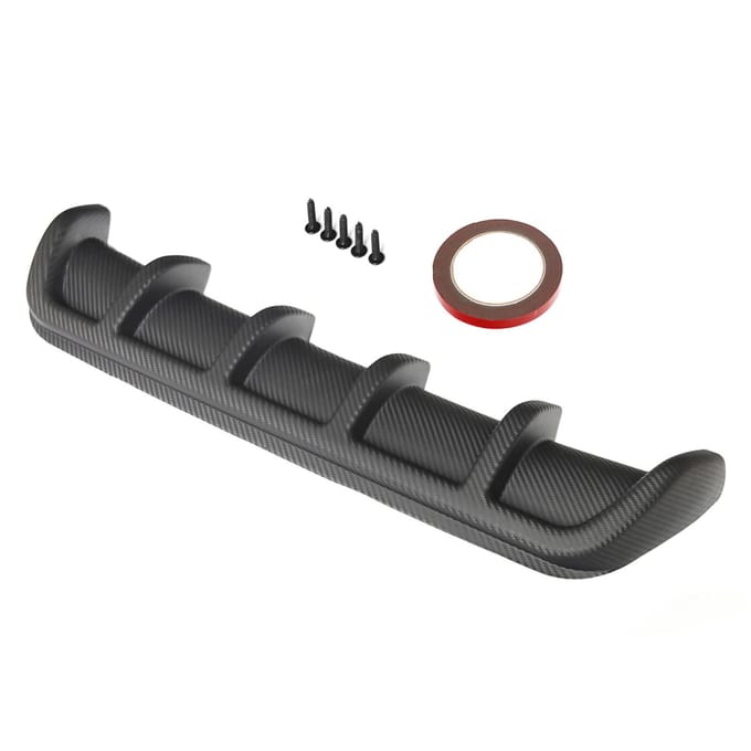 Auto Achterbumper Lip Koolstofvezel Auto Achterbumper Lip Diffuser Vin Zes Vinnen Achtervleugel Bodykit