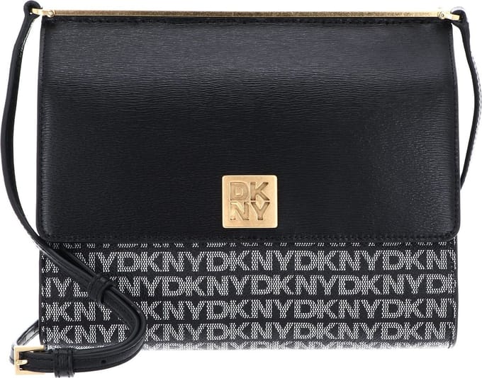 DKNY Schoudertas Mona MD Flap Crossbody Bag BK Logo - BK Zwart