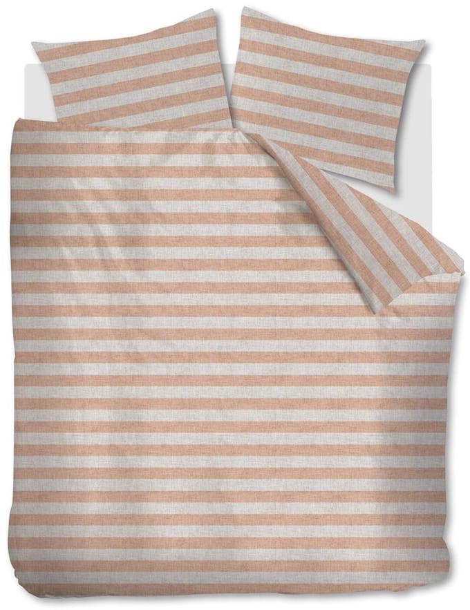 Vtwonen - Bold Stripe dekbedovertrek - Lits-Jumeaux - 240x200/220cm - Pastelroze