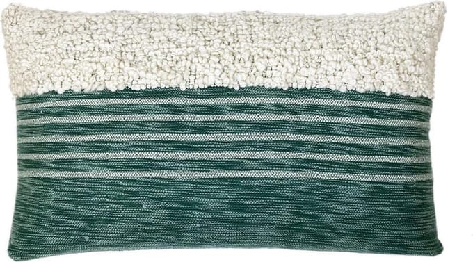 Sierkussen - Tribal Green - Groen En White - 35 Cm X 60 Cm