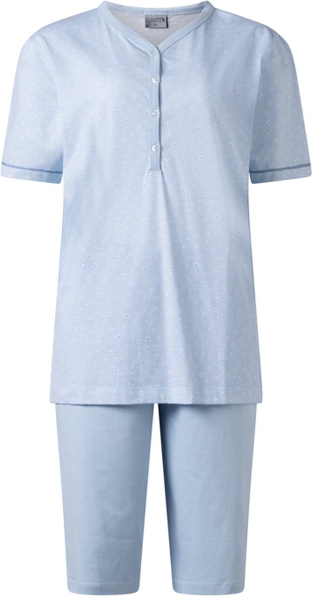 Lunatex - dames shortama 124217 - blauw - maat S