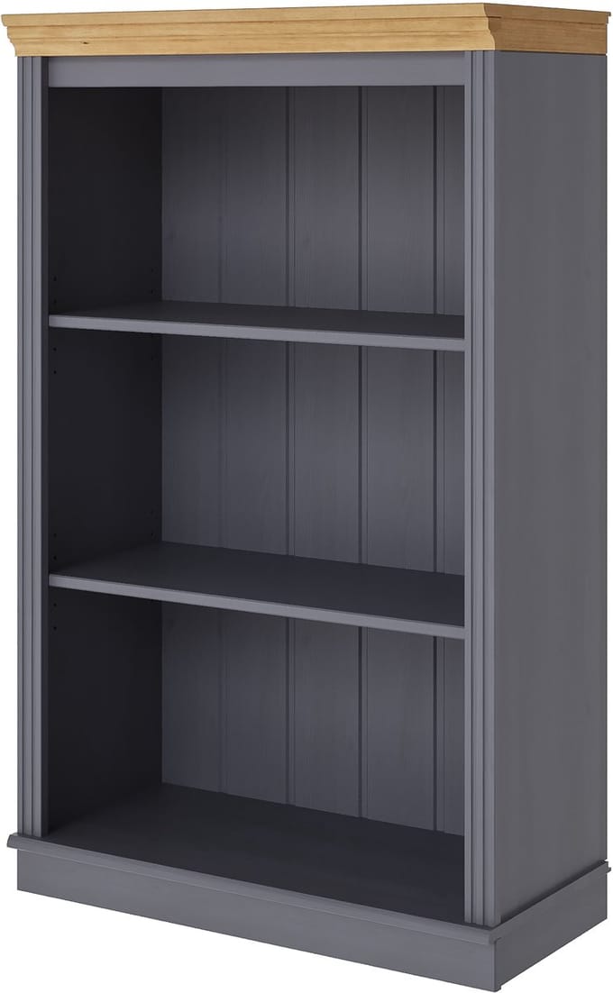Anita-Boekenkast laag in dennen-greystain-was