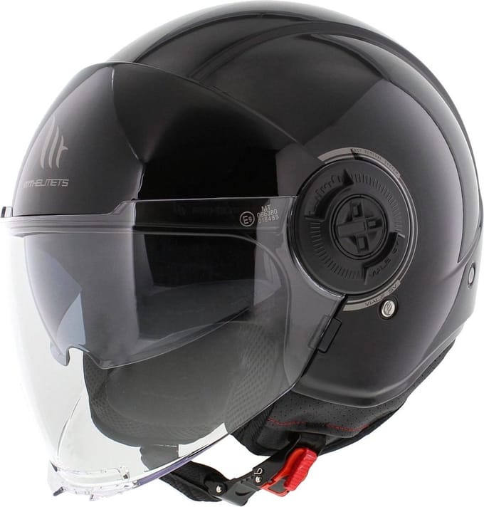 MT Jethelm Viale S helm glans zwart L - Motorhelm Scooterhelm