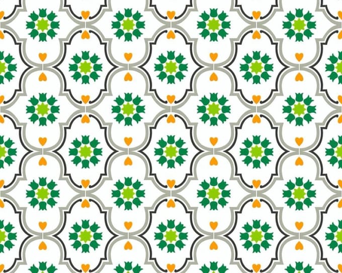 RETRO BEHANG - Geel Grijs Groen - AS Creation COZZ