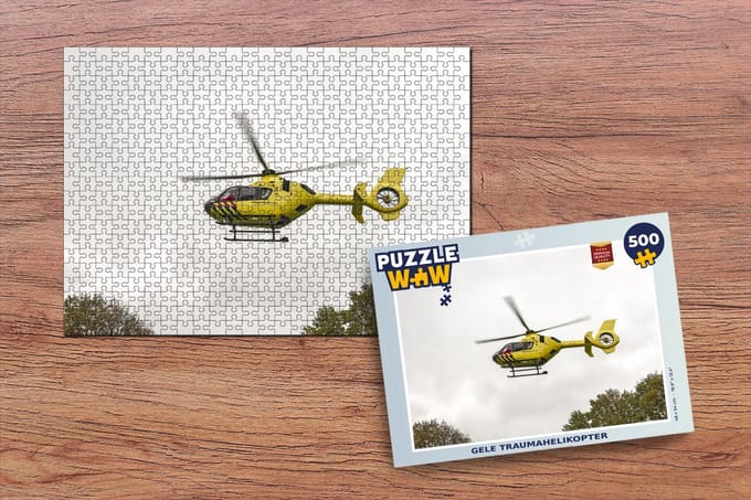 Puzzel Gele traumahelikopter - Legpuzzel - Puzzel 500 stukjes
