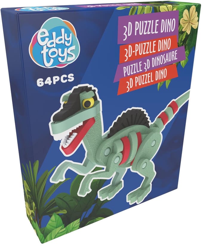 Dino 3D-puzzel, 64 stukjes