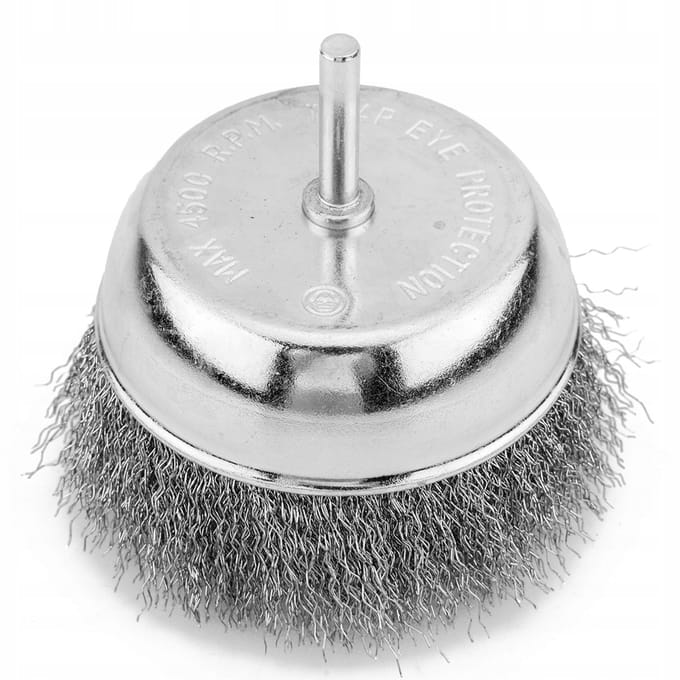 GRAPHITE Staal Draadborstel 100mm met 6mm Schacht - 4500 RPM