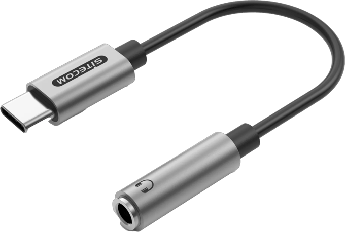 Sitecom Usb C naar 3,5 mm Jack Adapter Aluminium