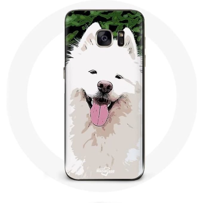 Coque - Samsung - Galaxy S7 - Rigide - Blanc - Samoyède blanc