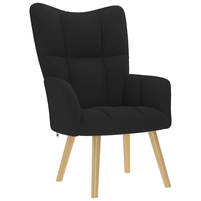 vidaXL - Relaxstoel - stof - zwart