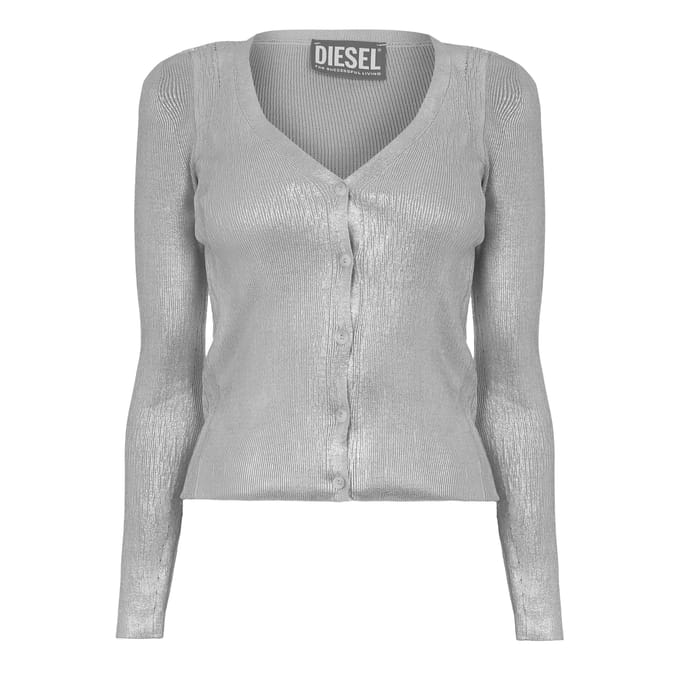 Diesel Isotta-vest met V-hals, normale pasvorm, voor dames (Grijs)