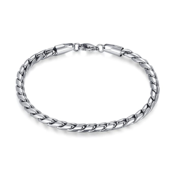 Twice As Nice Armband in edelstaal, palmier schakel 21cm
