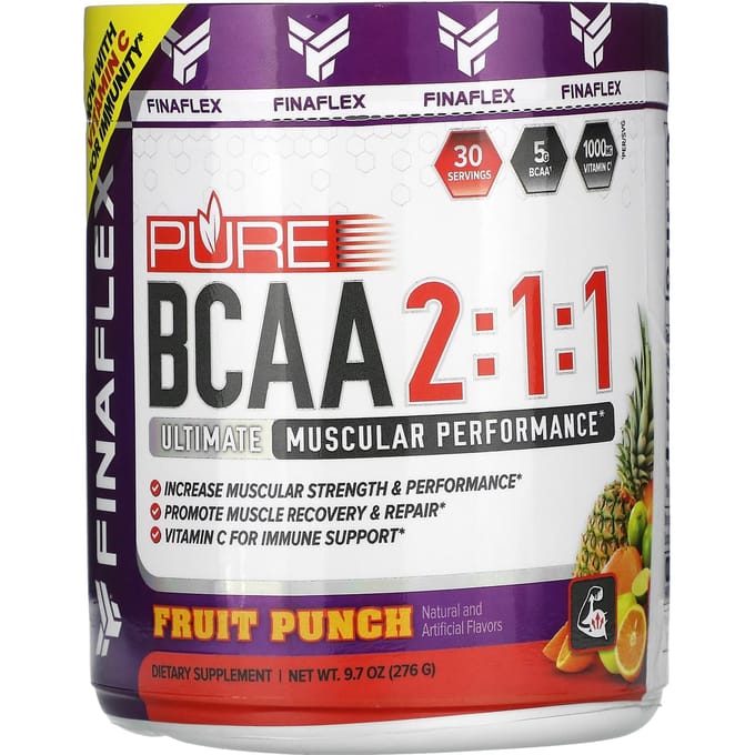 Finaflex, Pure BCAA 2:1:1, Fruit Punch, 9.7 oz (276 gr)