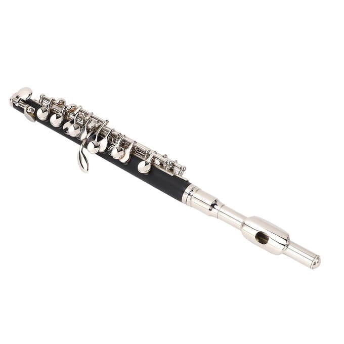 Flûte piccolo en do, instrument de musique pour débutants, avec kit de nettoyage black