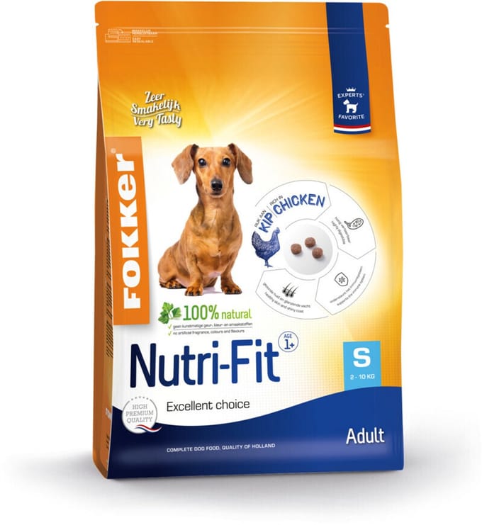 3x Fokker Hondenvoer Nutri-Fit S 2,5 kg