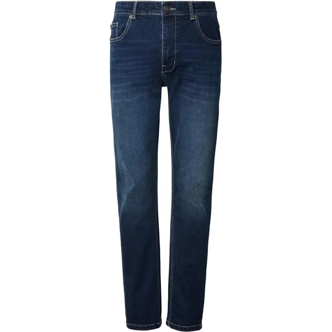 Urban Classics - Basic Slim Fit Jeans Broek rechte pijpen - Taille, 30 inch - Blauw