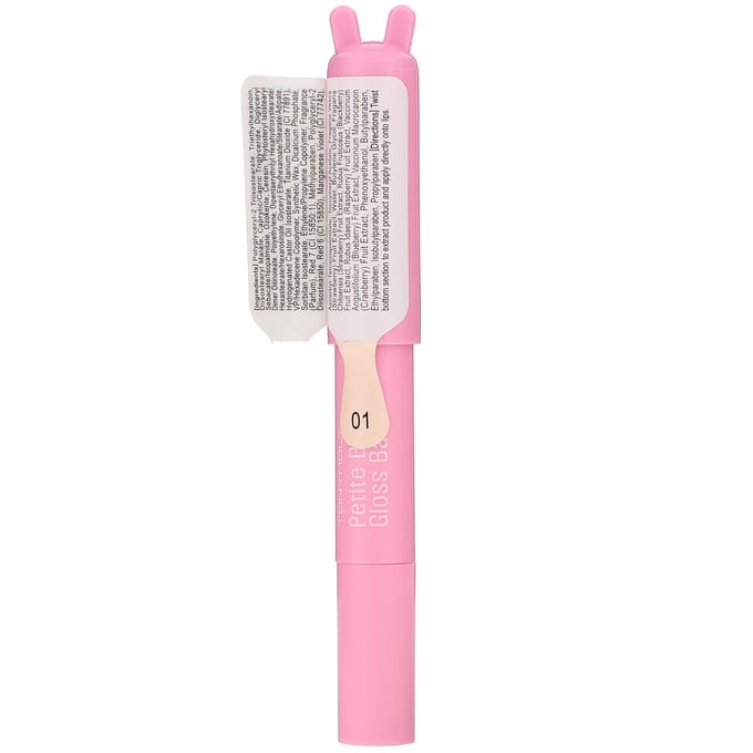 TonyMoly, Petite Bunny Gloss Bar, 01 Juicy Strawberry, 1 Lip Bar pink