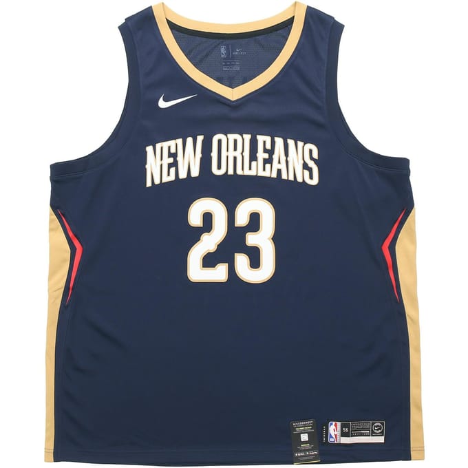 Nike Anthony Davis Icon Edition Swingman Jersey Heren Jerseys Universiteitsblauw 864493-419 S beige