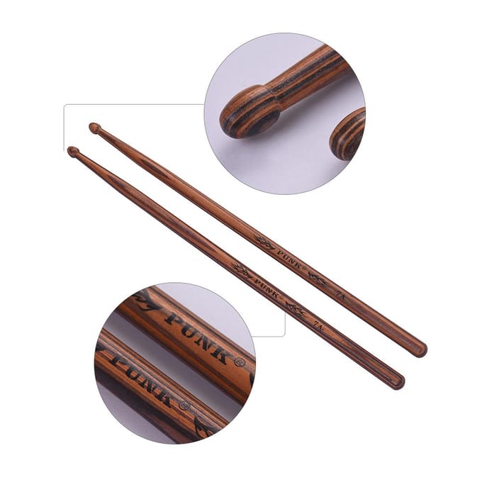 Een paar 7A/5A/5B houten drumstokken Drumset van esdoornhout 5A brown