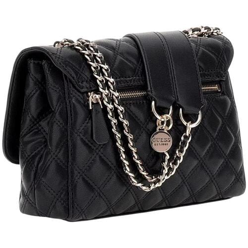GUESS schoudertas handtas Giully II Top Handle Flap Bag Black zwart