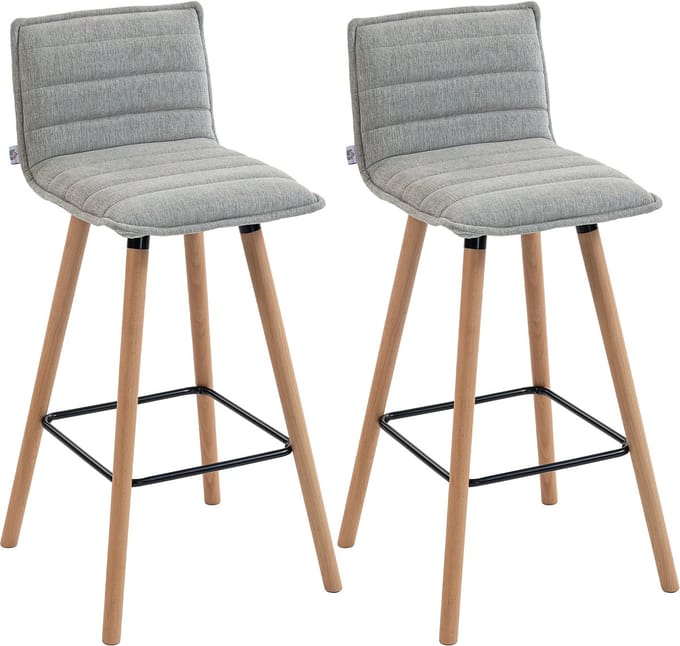 HOMCOM-Barkruk-Polyester-48x48x99,5cm-Grijs