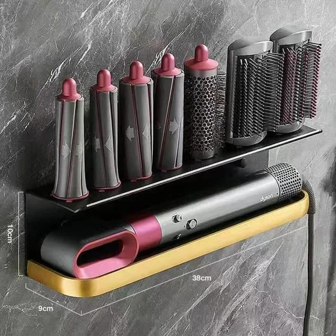Voor Dyson Krultang Opbergrek Houder Föhn Plank Haarstyler Houder Wandhangend Zonder Boren Plank Badkamer Accessoire