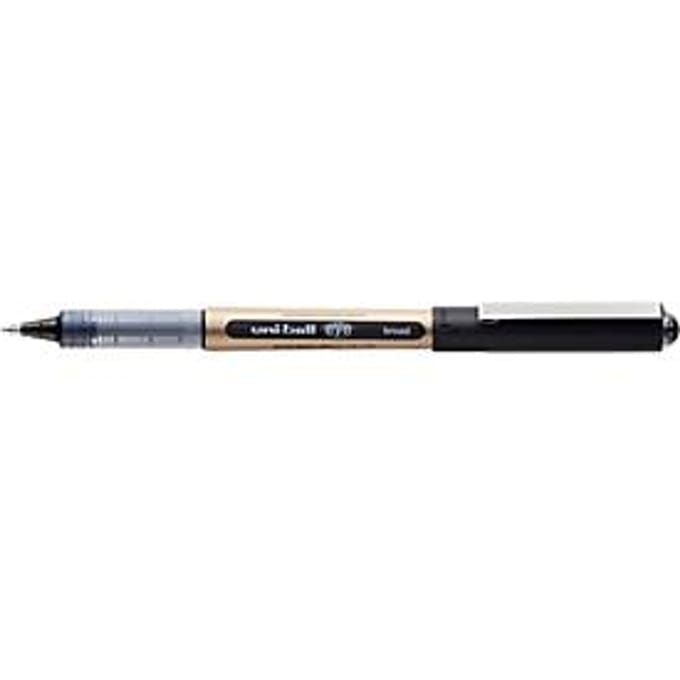 Rolkogel Uni-ball oog, onuitwisbaar, 12 stuks, 0,65 mm, zwart