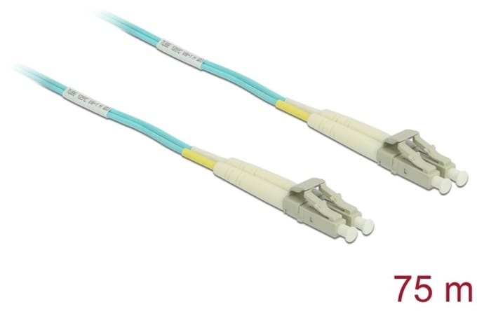 Delock Cable Optical Fibre LC Duplex Multi-mode OM3 75 m