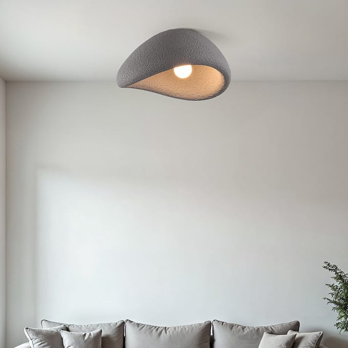 LumenXL - Wabi Sabi plafondlamp Concrete Aura - Steeneffect - Grijs