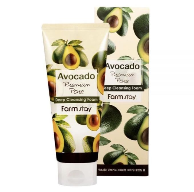 FARM STAY Avocado Premium Pore Deep Cleansing Foam 180ml (3 Opties) 1pcs beige